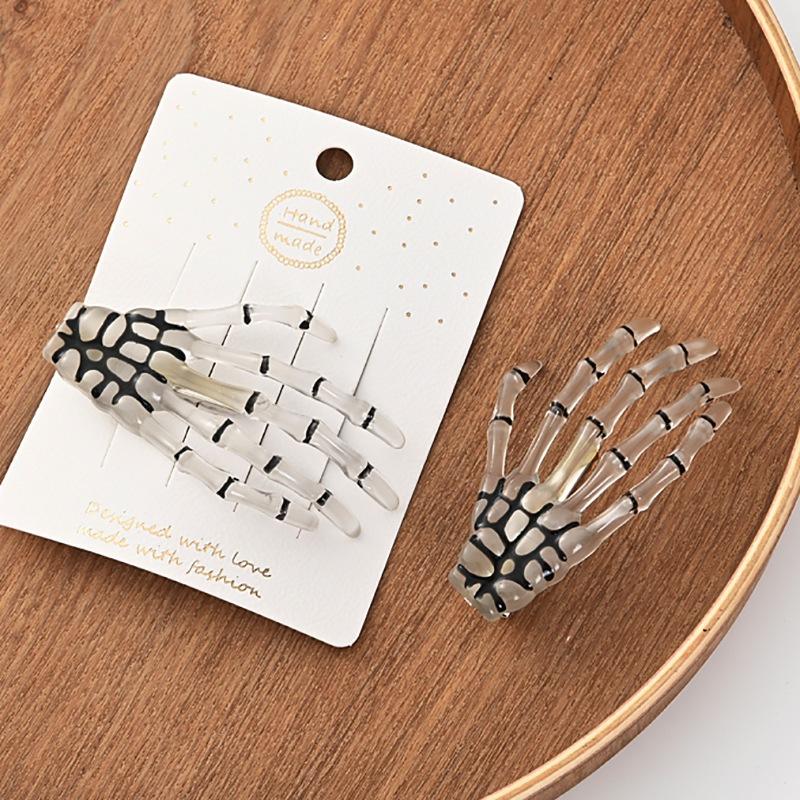 萬聖節 聖誕節 鬼節 耶誕節 化妝舞會 搞怪另類手爪 髮飾 頭飾 髮夾 流血眼球髮夾 萬聖節配件 萬聖節 骷髏頭 血手指-細節圖7