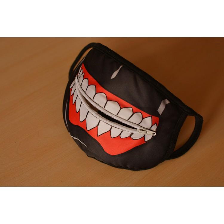 台灣出貨 動漫口罩 /防塵/電影/角色扮演/造型百搭/流行/東京食種口罩 金木研口罩面罩 暗黑A款cosplay-細節圖3