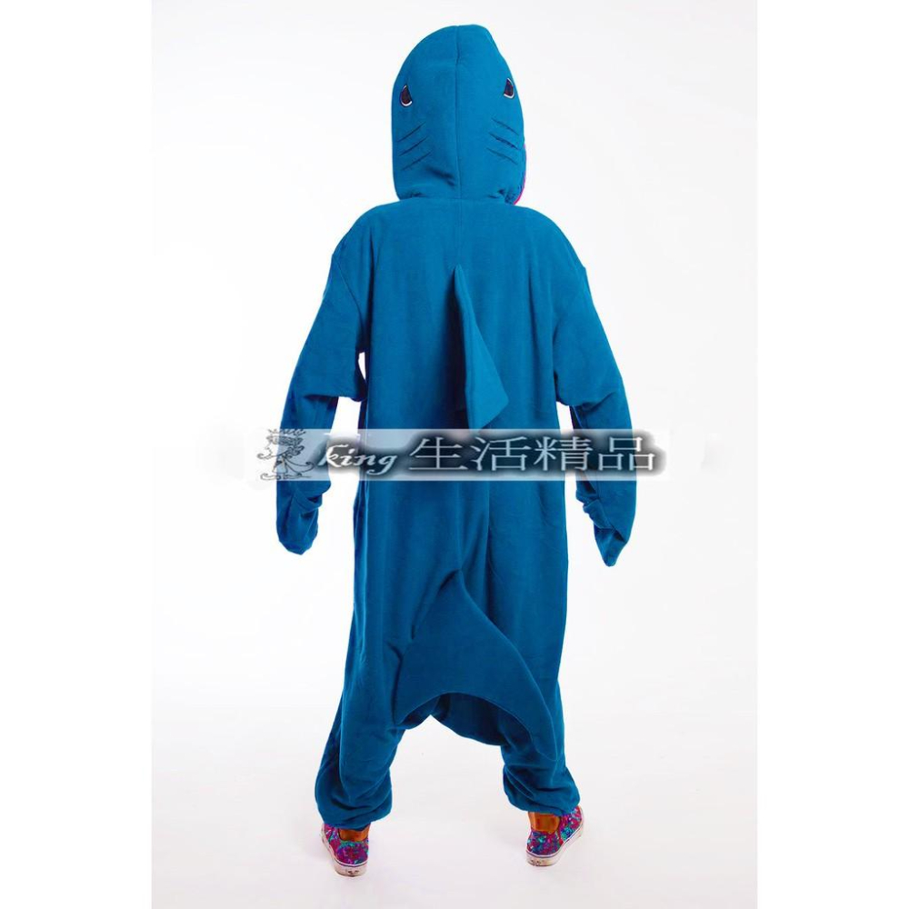 台灣現貨 卡比獸 鯊魚 史迪奇 連身衣 珊瑚絨法蘭絨長頸鹿 豬 老虎 牛 連體睡衣 連身睡衣 連身衣 連體衣-細節圖3