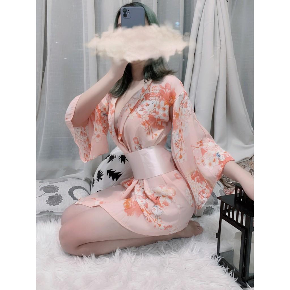 日本和服 高質量情趣內衣激情套裝透視騷性感三點式小胸日系和服制服誘惑女睡裙絲滑 現貨 精品用品SM情趣角色服-細節圖6