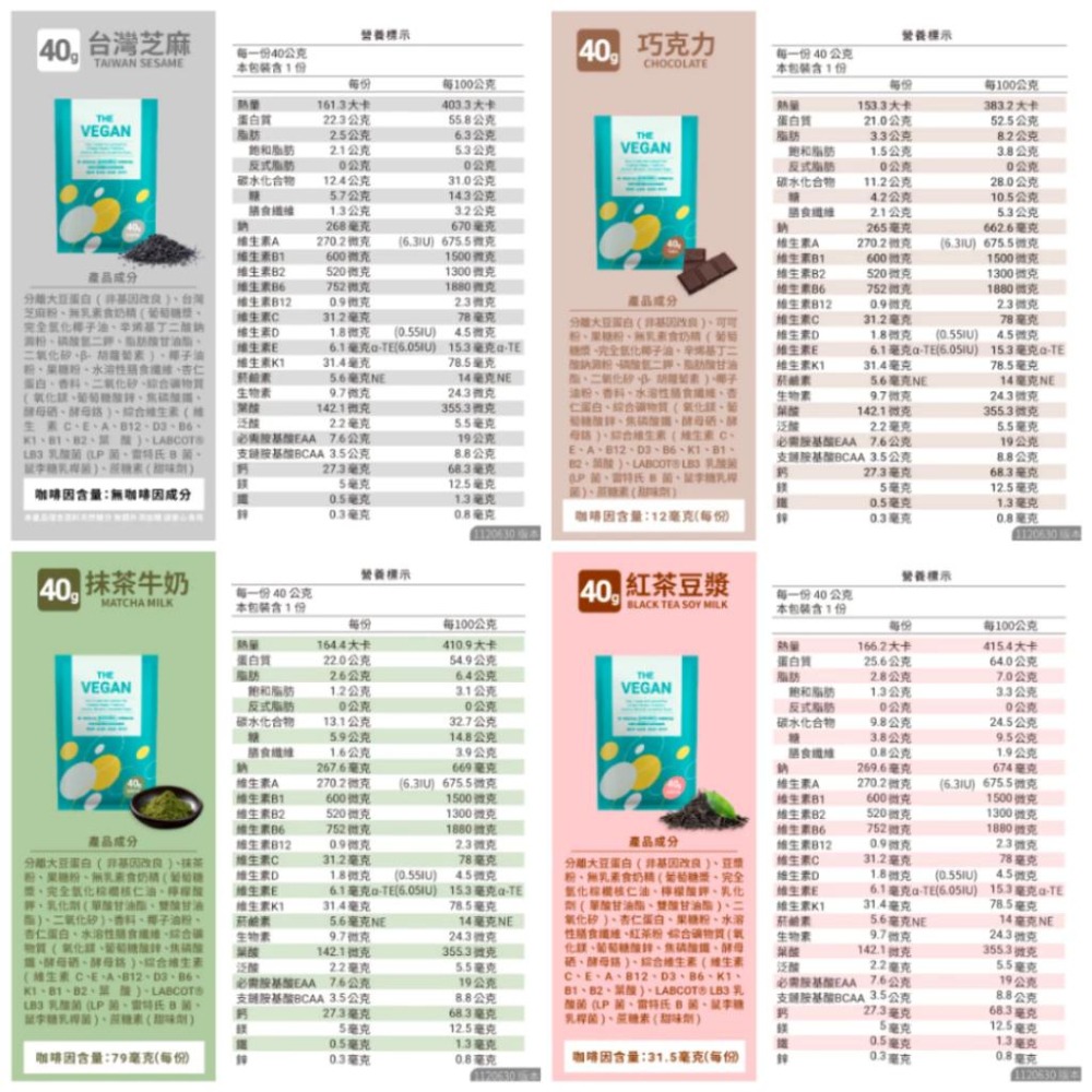THE VEGAN 樂維根 純素植物性優蛋白 隨身包 40g/包 【詠晴中西藥局】芝麻｜紅茶豆漿｜抹茶牛奶｜豆漿｜花生-細節圖6