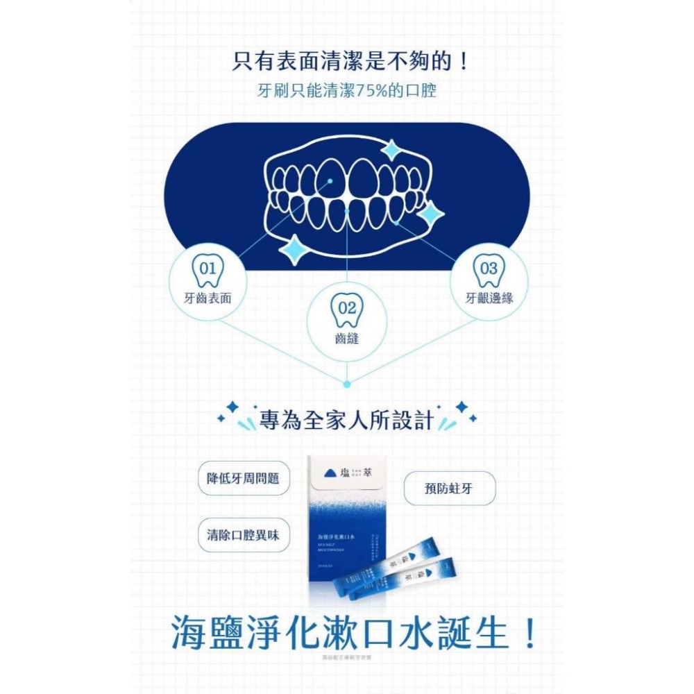 塩萃 海鹽淨化漱口水 20入/盒【詠晴中西藥局】鹽萃 隨身好攜帶｜新升級配方!｜無酒精漱口水｜海鹽漱口水｜漱口水隨身包-細節圖4