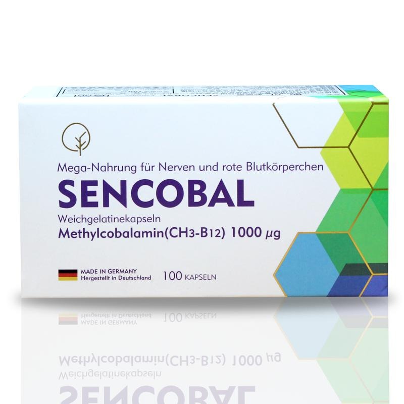 SENCOBAL 聖可 軟膠囊 100粒/盒【詠晴中西藥局】甲基型 維生素 B12 高活性 好吸收 作用快 德國進口-細節圖2
