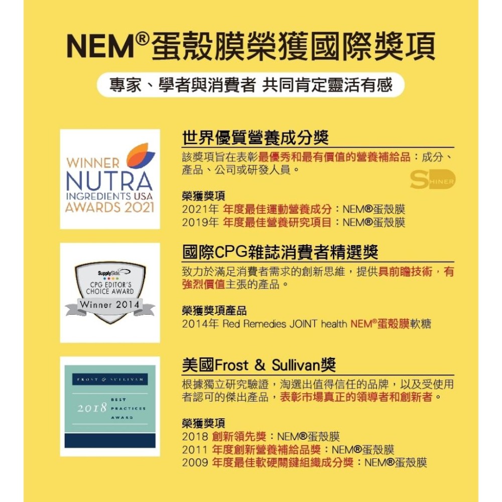 SHINER旭能 耐固膜 強化膠囊 30粒/瓶【詠晴中西藥局】天然蛋殼膜 蛋奶素可食用｜行動敏捷 靈活不卡-細節圖6