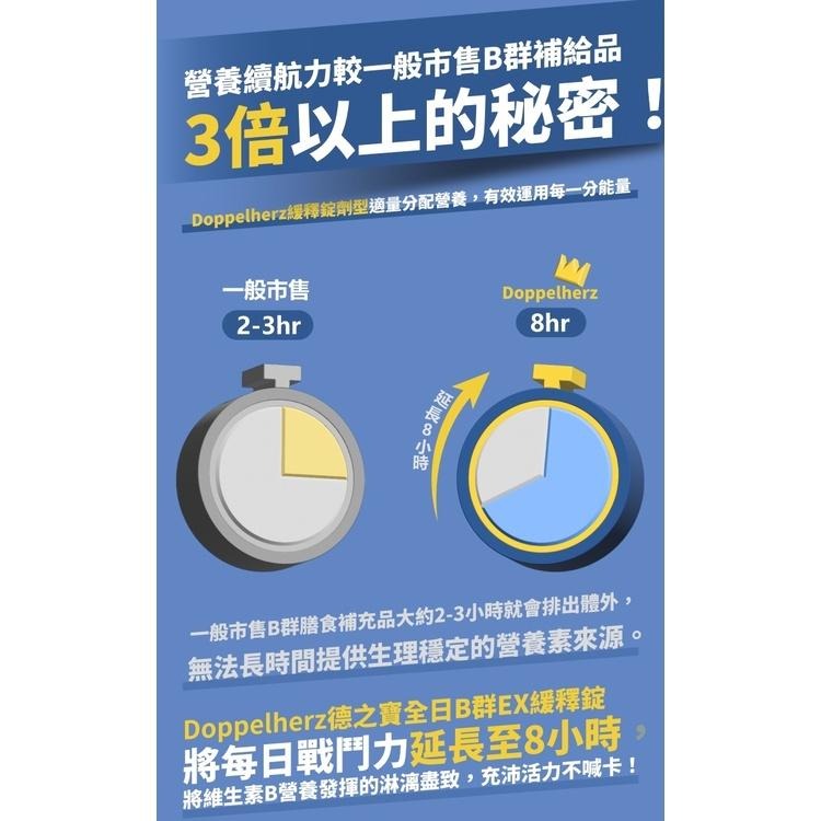 德之寶 全日B群 EX緩釋錠【詠晴中西藥局】德國多寶 雙心 Doppelherz B群 維生素B群 維他命B群 高單位-細節圖6