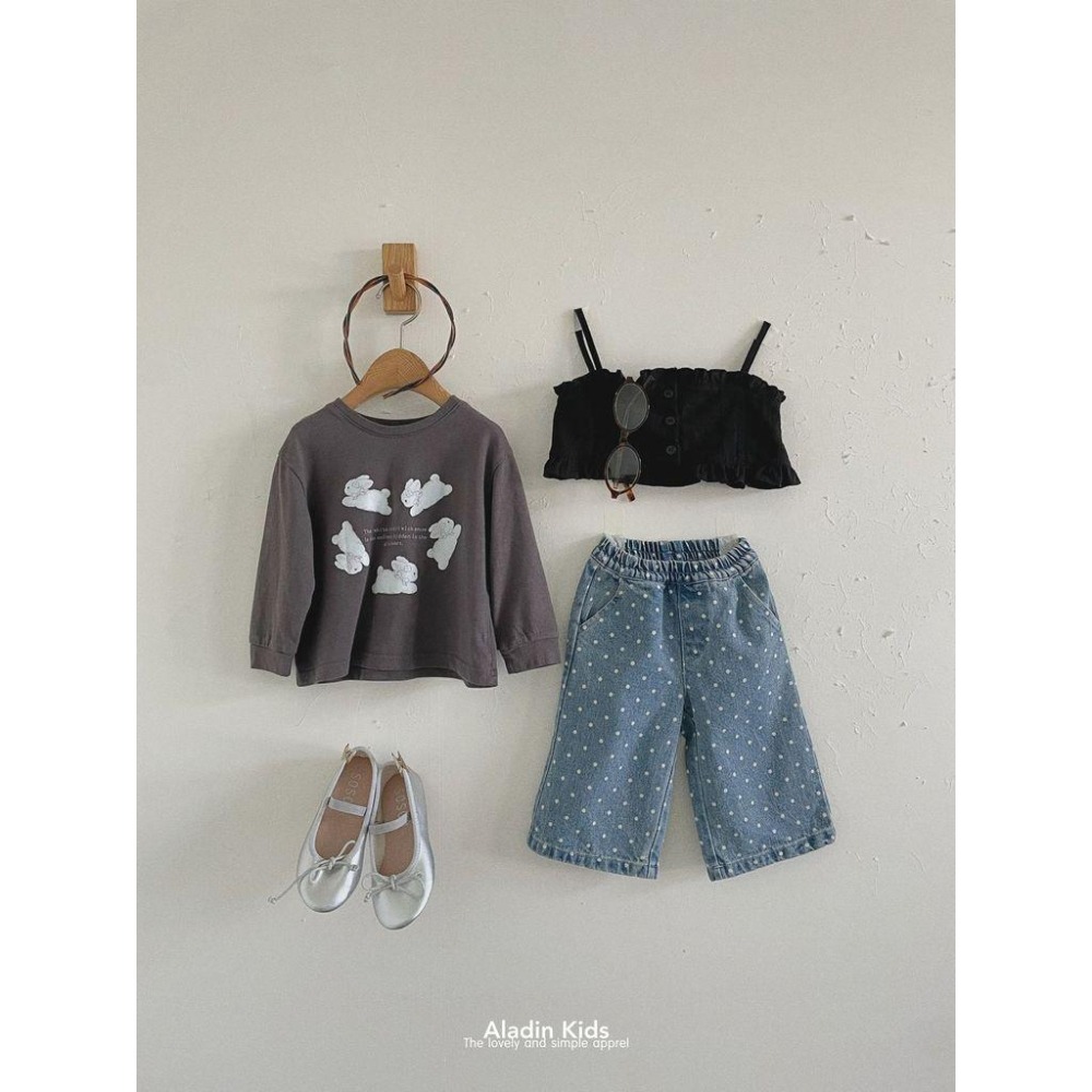 ✿ 現貨｜韓國童裝代購｜小童｜75-114 ✿aladin kids荷葉邊細肩背心-細節圖9