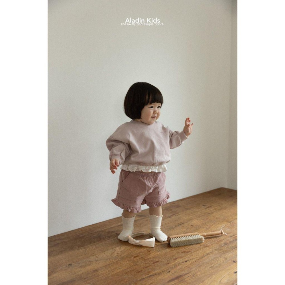 ✿ 現貨｜韓國童裝代購｜小童｜75-114 ✿aladin kids荷葉邊短褲-細節圖2