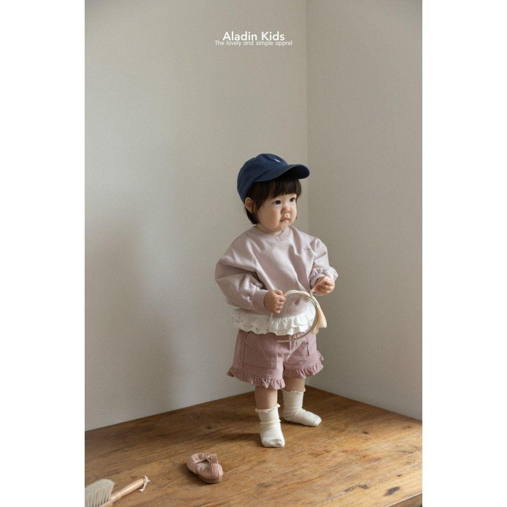 ✿ 現貨｜韓國童裝代購｜小童｜75-114 ✿aladin kids荷葉邊短褲-細節圖4