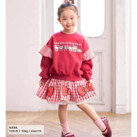 Kitty紅色立體荷葉手袖上衣/130