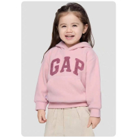 GAP搖粒絨連帽長袖大口袋上衣/110