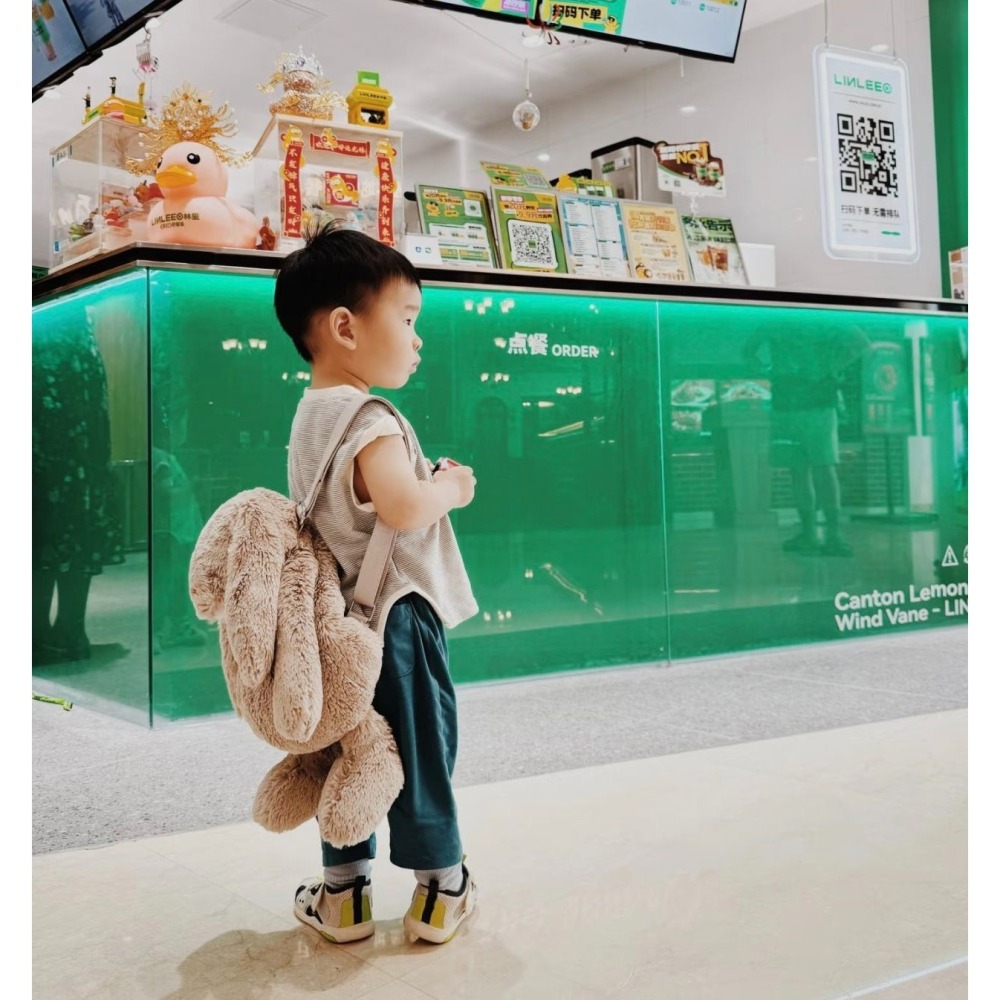 棕色邦尼兔雙肩包32cm-細節圖3