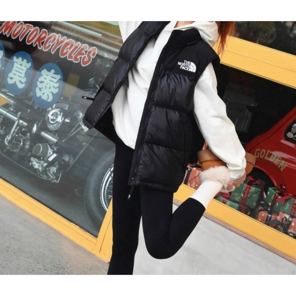 TNF黑色羽絨保暖背心/XL-細節圖3