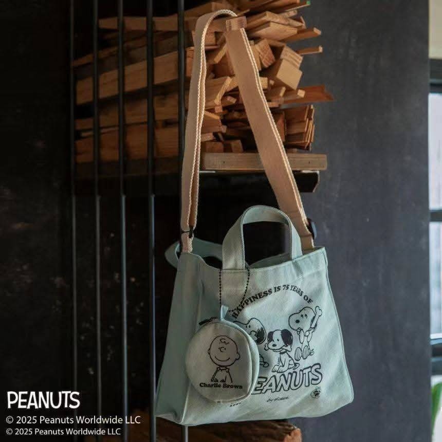 日單史努比帆布斜背包3色-細節圖7