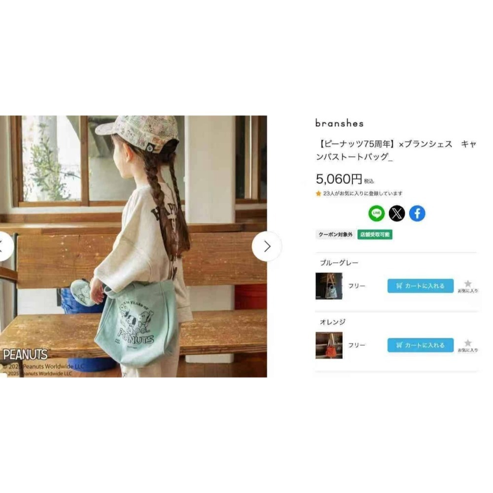 日單史努比帆布斜背包3色-細節圖11