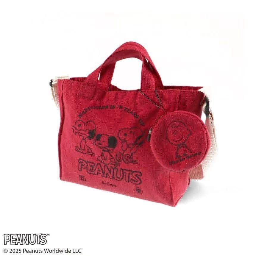 日單史努比帆布斜背包3色-規格圖11