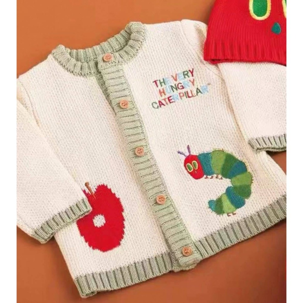 好餓的毛毛蟲針織外套/80/90/100/110/120/130-細節圖4