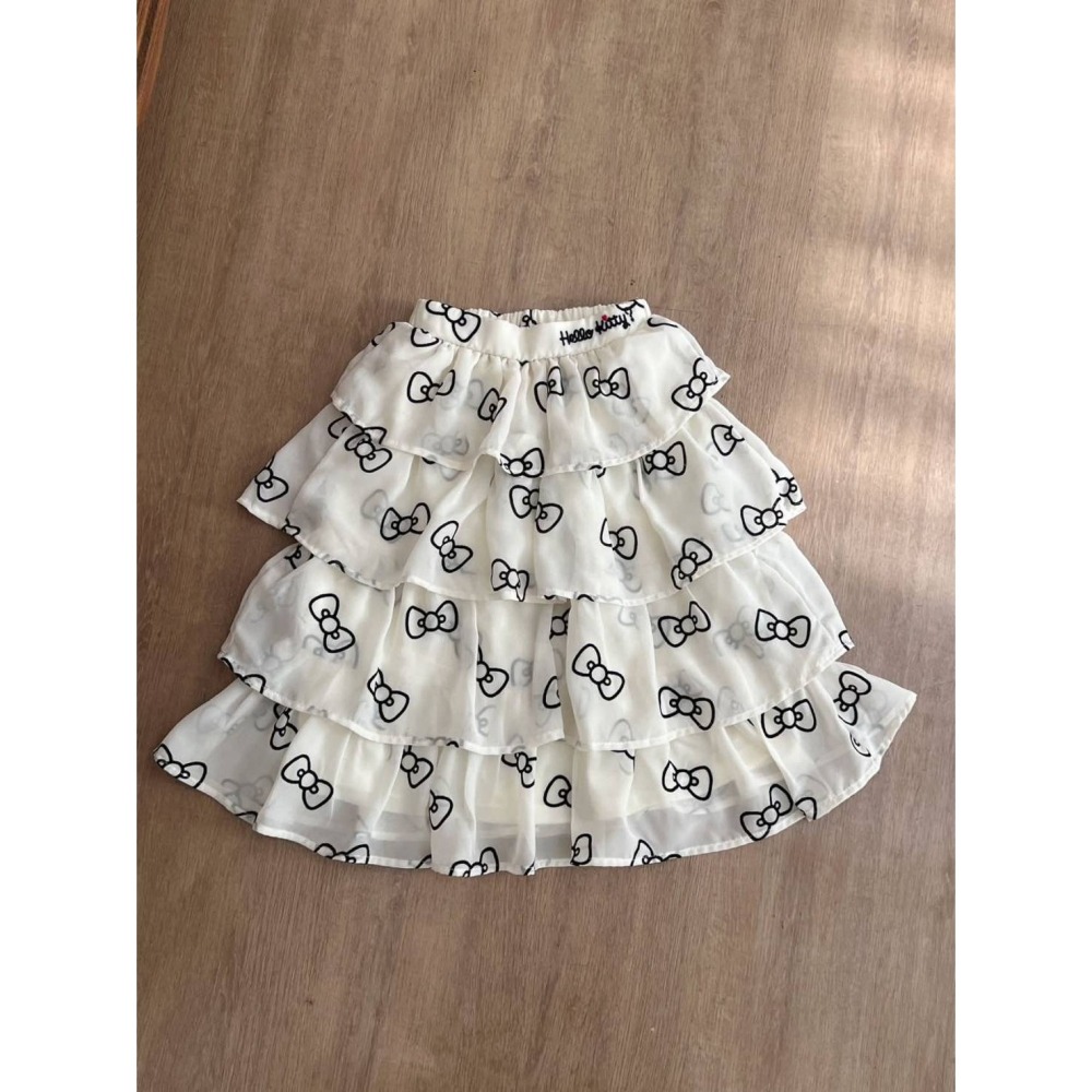 KITTY滿印蝴蝶結蛋糕長裙/100/110/120-細節圖8