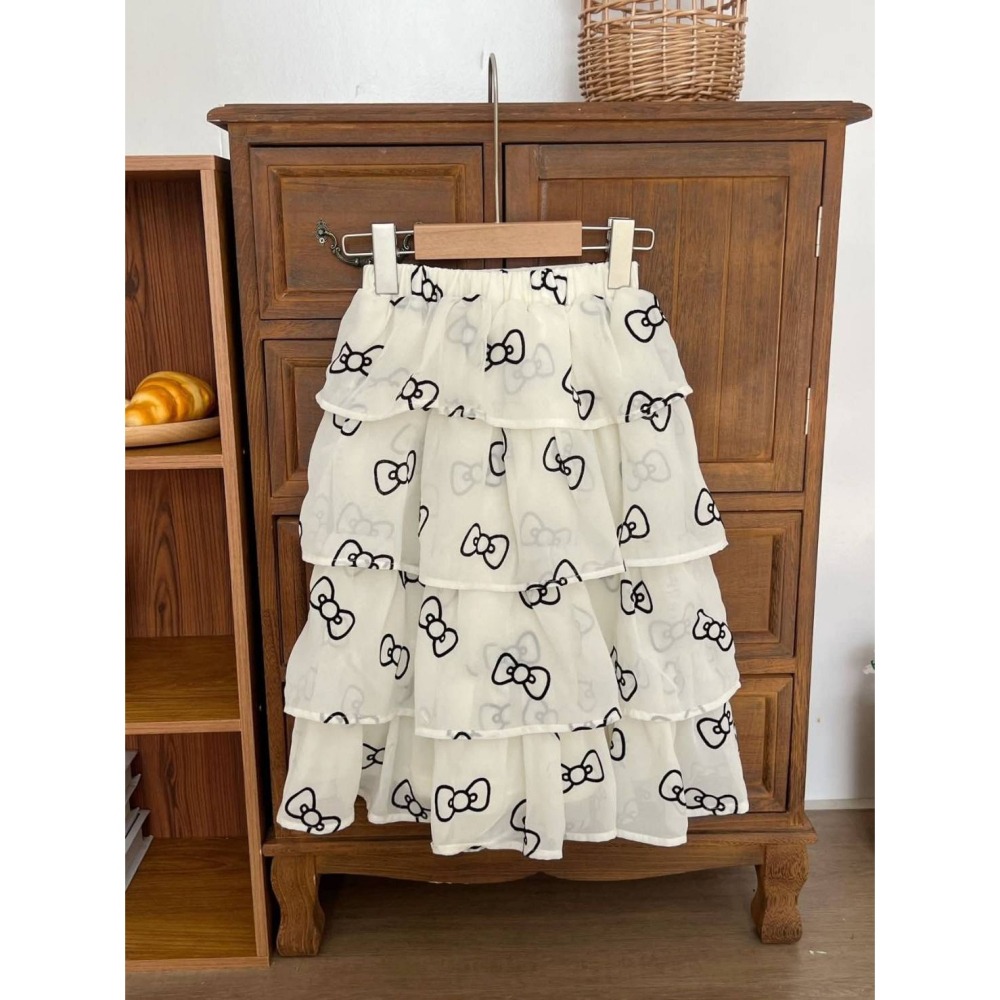KITTY滿印蝴蝶結蛋糕長裙/100/110/120-細節圖10