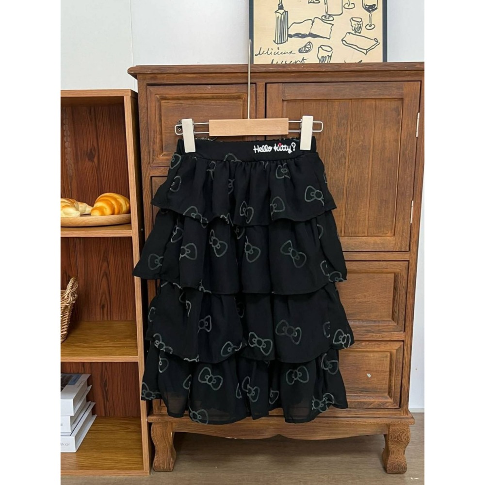 KITTY滿印蝴蝶結蛋糕長裙/100/110/120-細節圖11