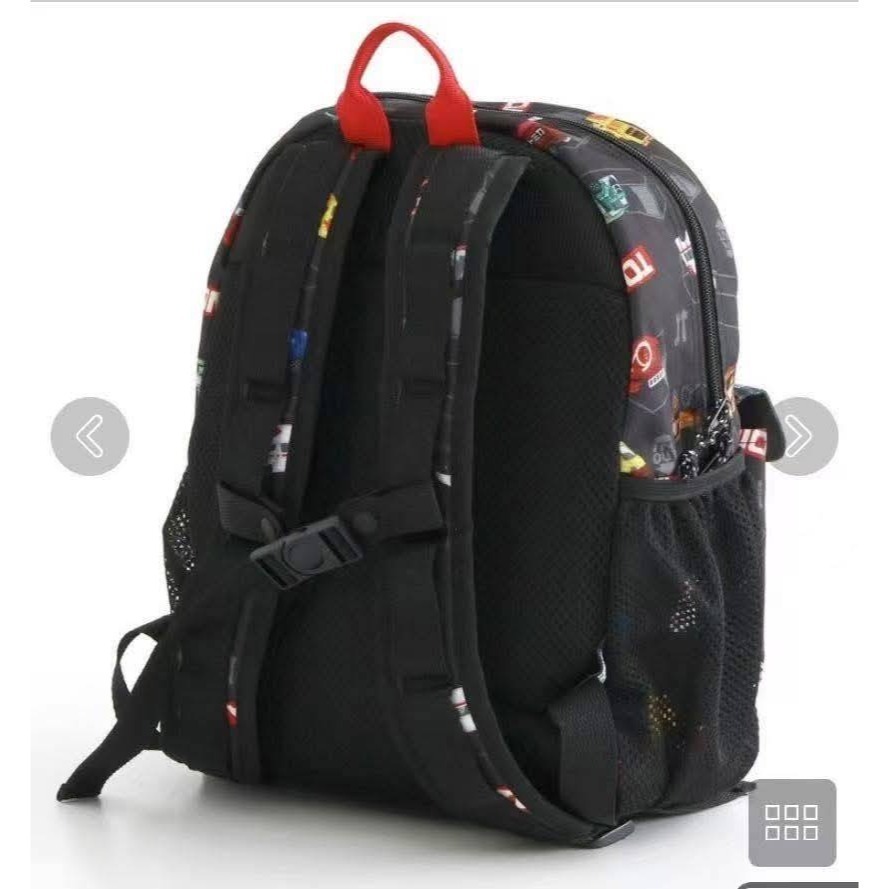 TOMICA滿印透明小口袋兒童後背包/黑色33*24*13cm-細節圖4