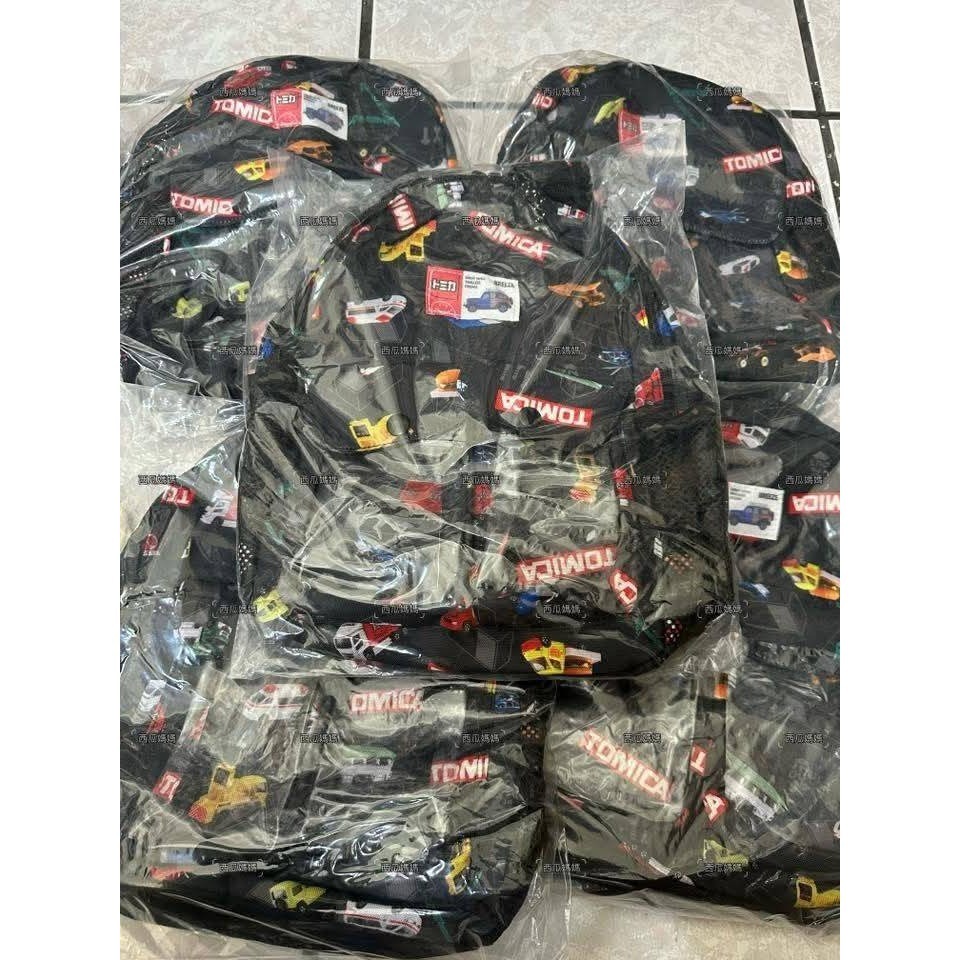 TOMICA滿印透明小口袋兒童後背包/黑色33*24*13cm-細節圖9