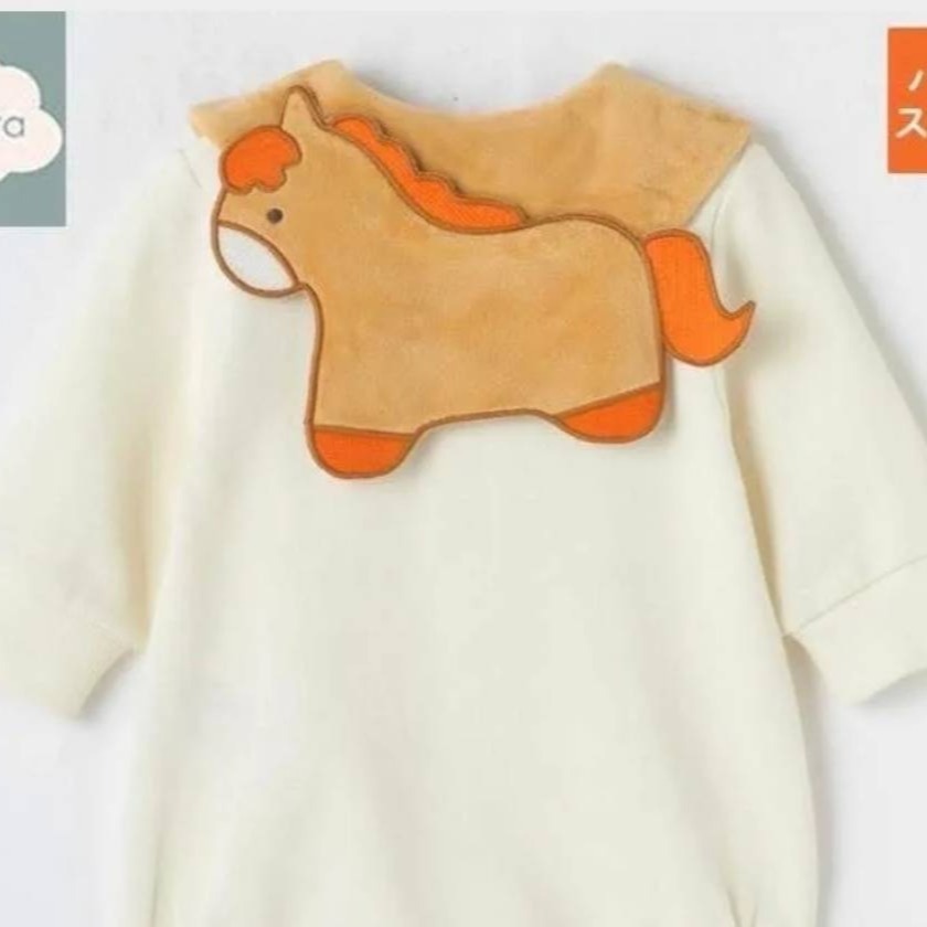 futafuta2026年新款造型海軍領新年上衣/90/100/110-細節圖3