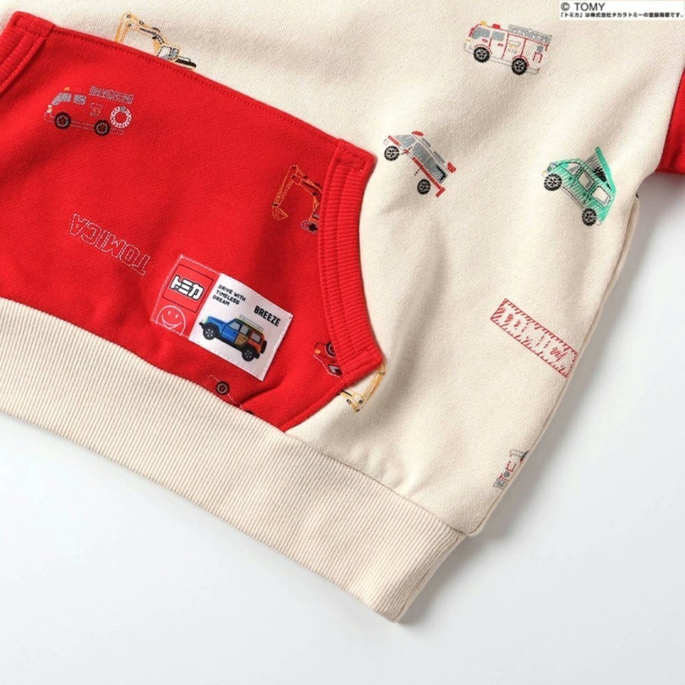TOMICA連帽拼接滿印上衣/90/100/110/120/130/140-細節圖3