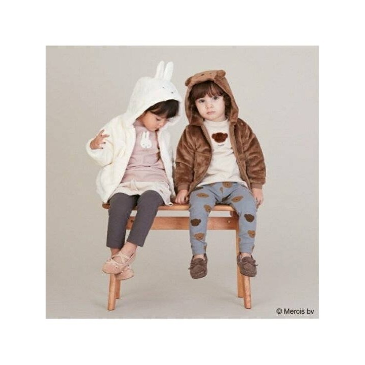 Petit main米菲兔毛絨造型連帽外套/90/100/110/120-細節圖9