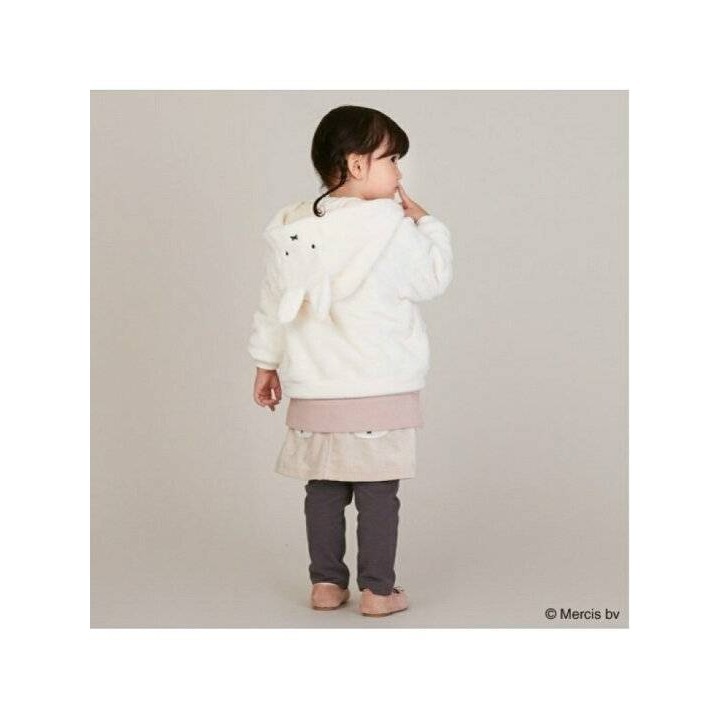 Petit main米菲兔毛絨造型連帽外套/90/100/110/120-細節圖10