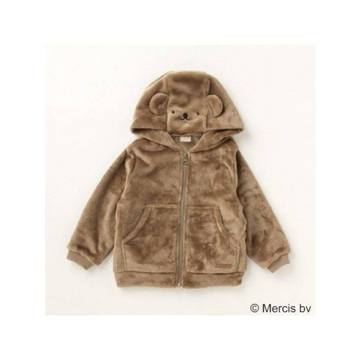 Petit main米菲兔毛絨造型連帽外套/90/100/110/120-規格圖10