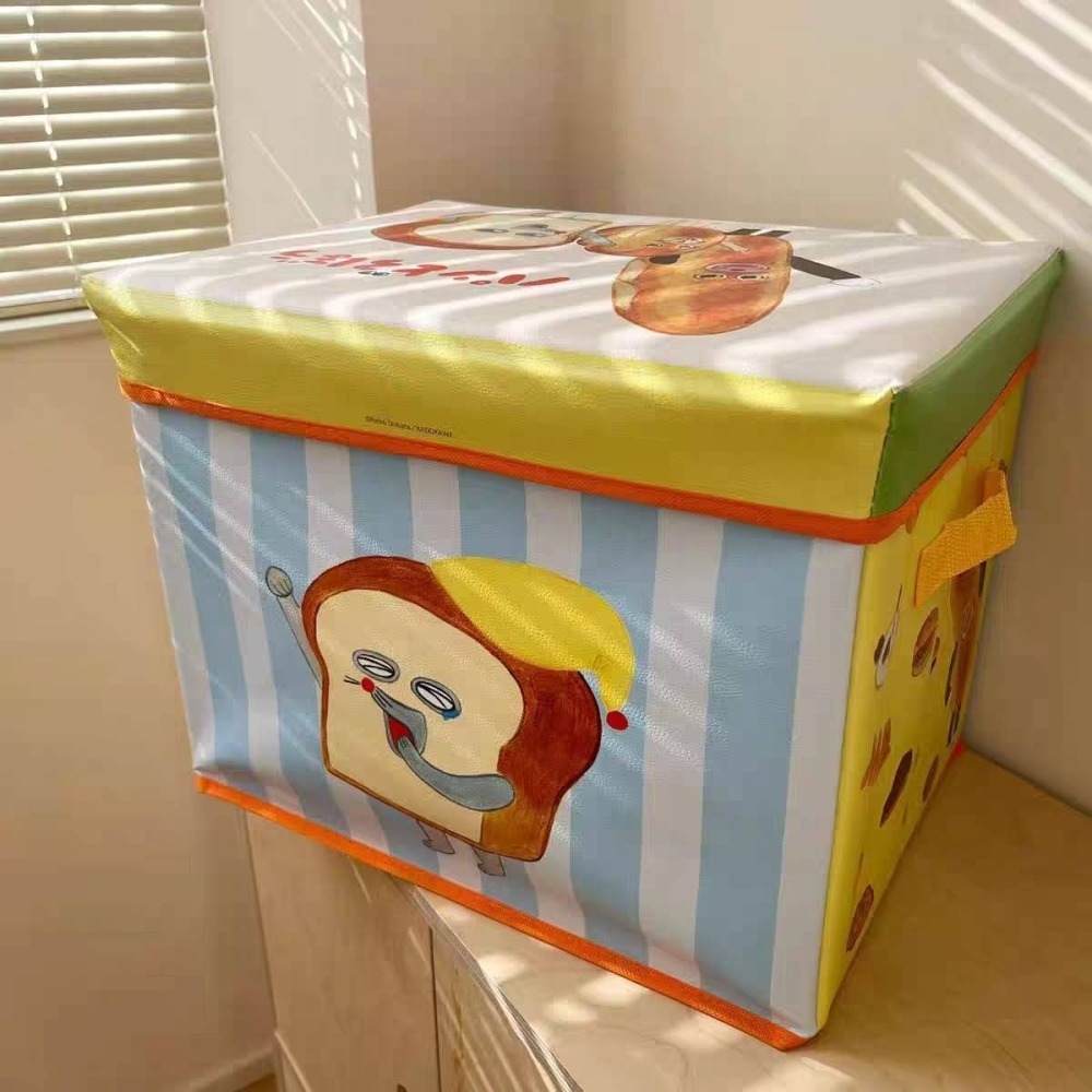 麵包小偷可以坐的收納箱!!可折疊收納玩具箱41*28*30cm-細節圖3