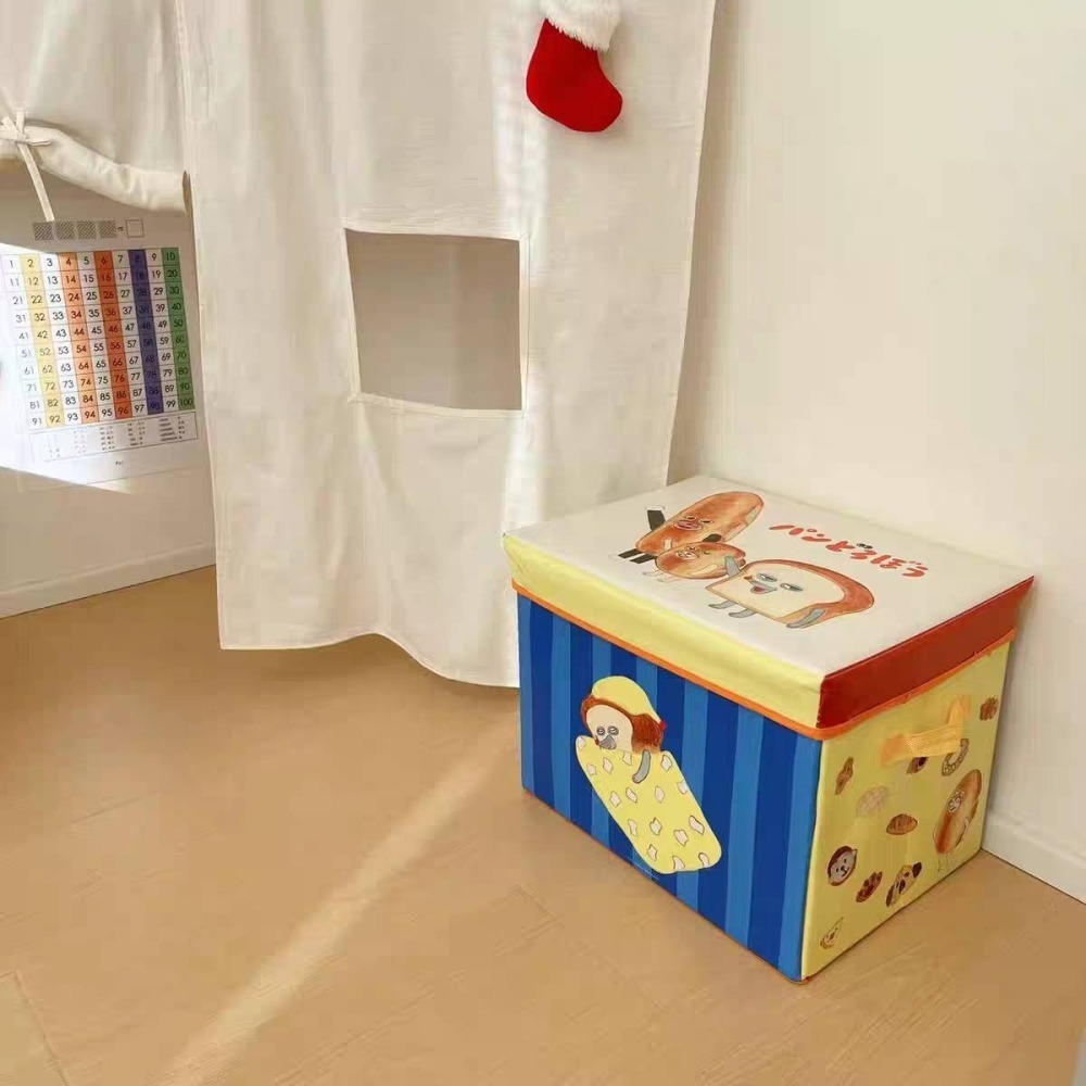 麵包小偷可以坐的收納箱!!可折疊收納玩具箱41*28*30cm-細節圖4