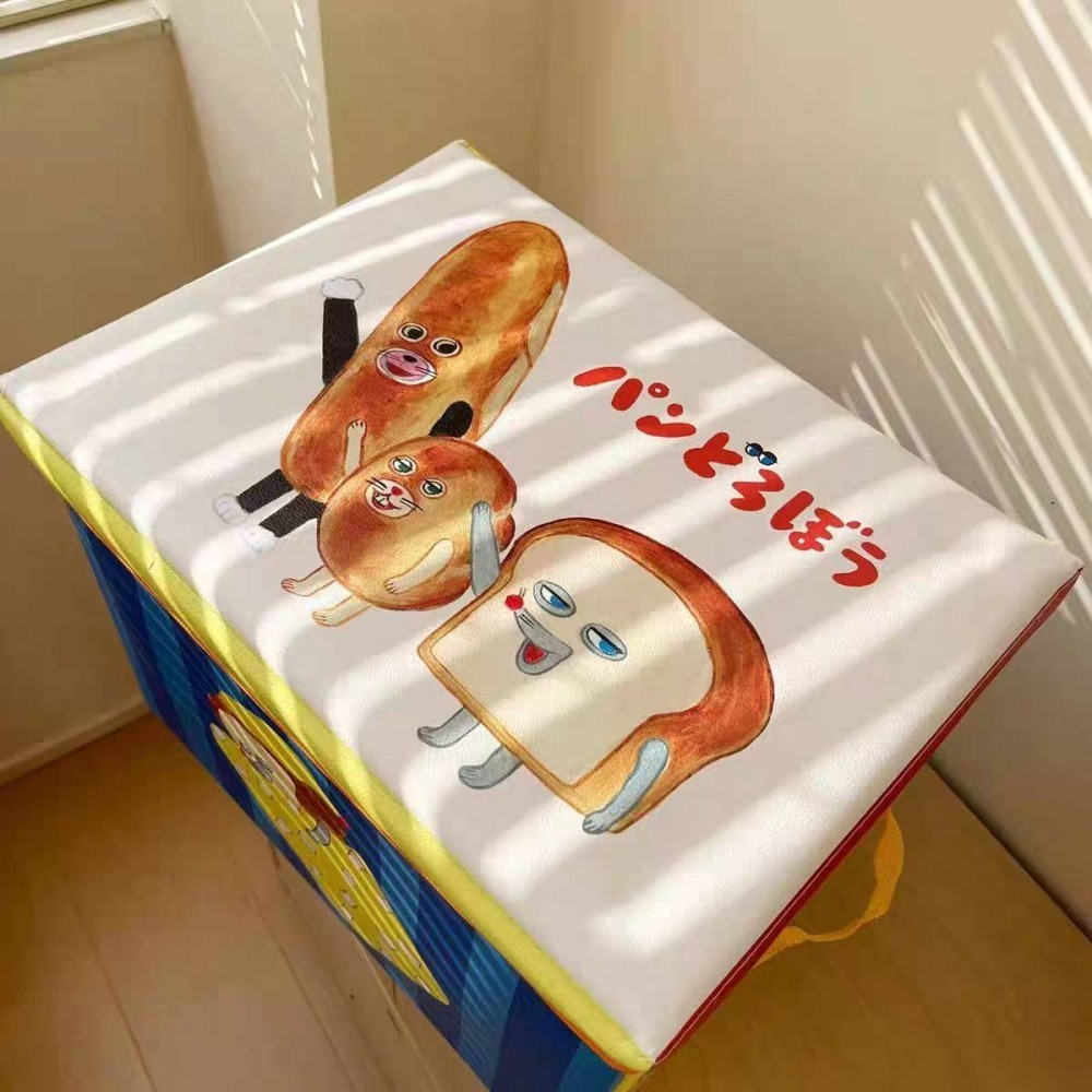 麵包小偷可以坐的收納箱!!可折疊收納玩具箱41*28*30cm-細節圖5