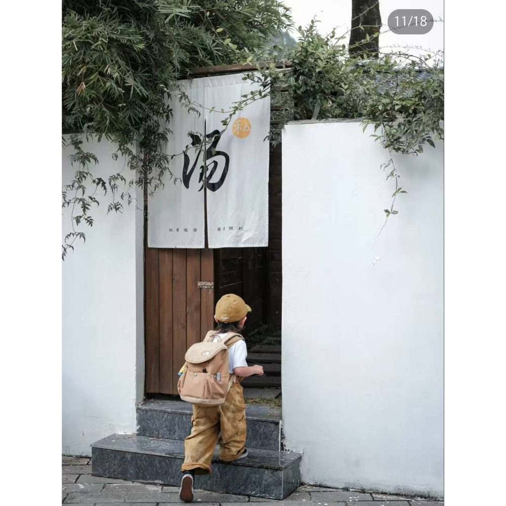 TNF北臉卡其色兒童小背包雙肩包-細節圖4