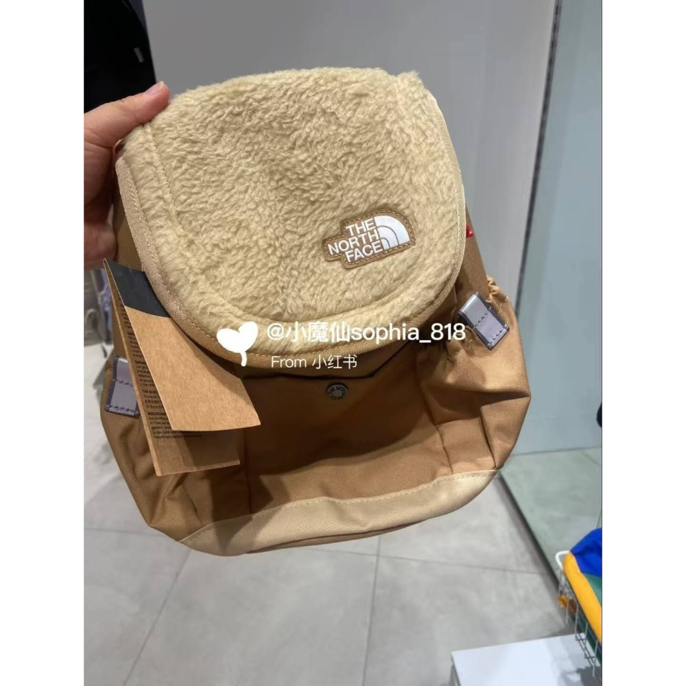 TNF北臉卡其色兒童小背包雙肩包-細節圖5
