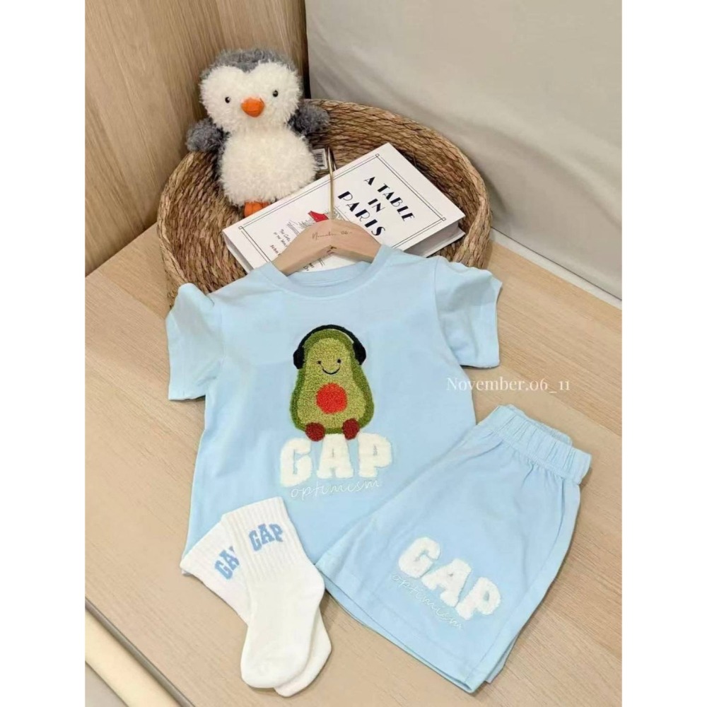 GAP立體毛巾繡套裝/90/100/110/120/130-細節圖2