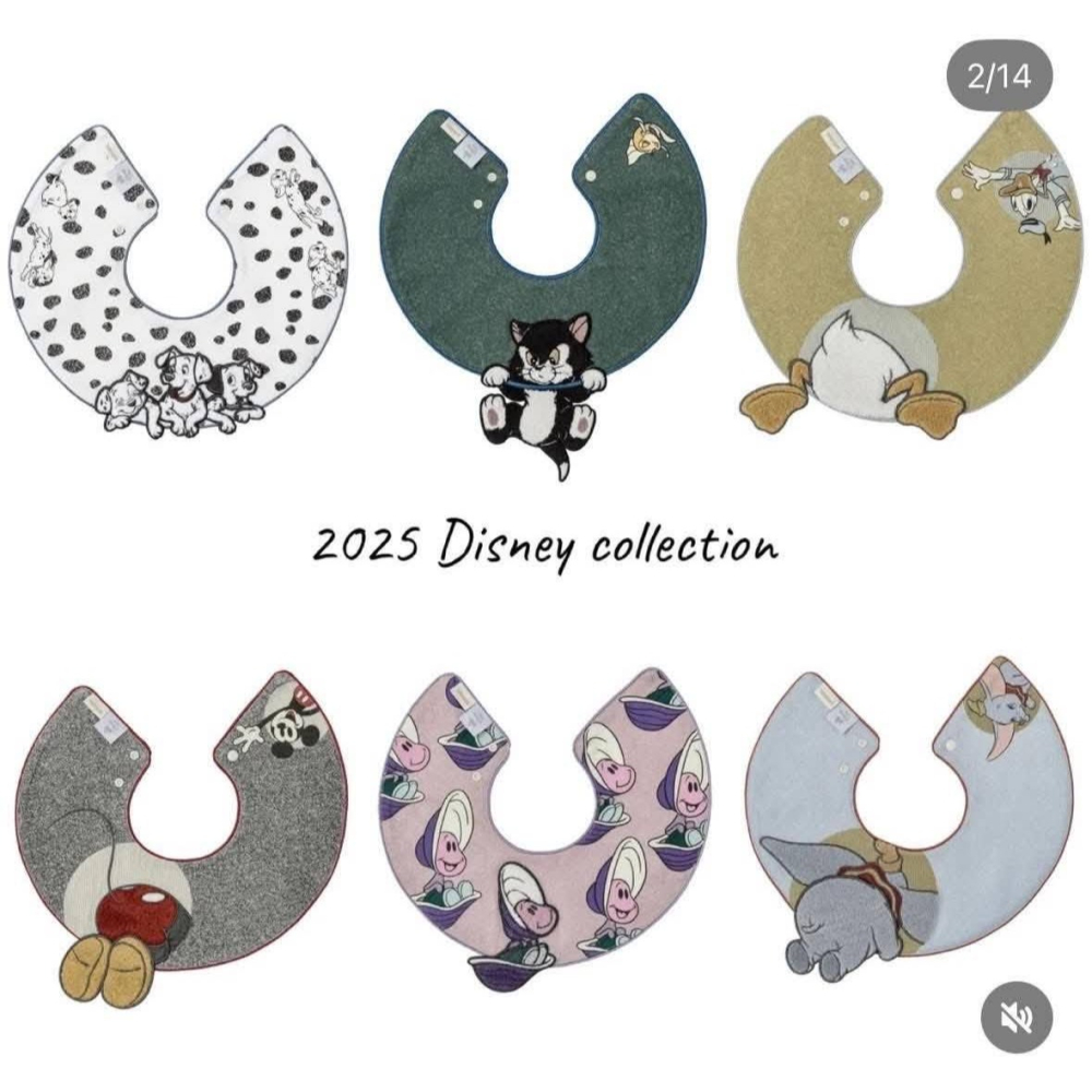 迪士尼明星人物造型圓領口水巾-細節圖2