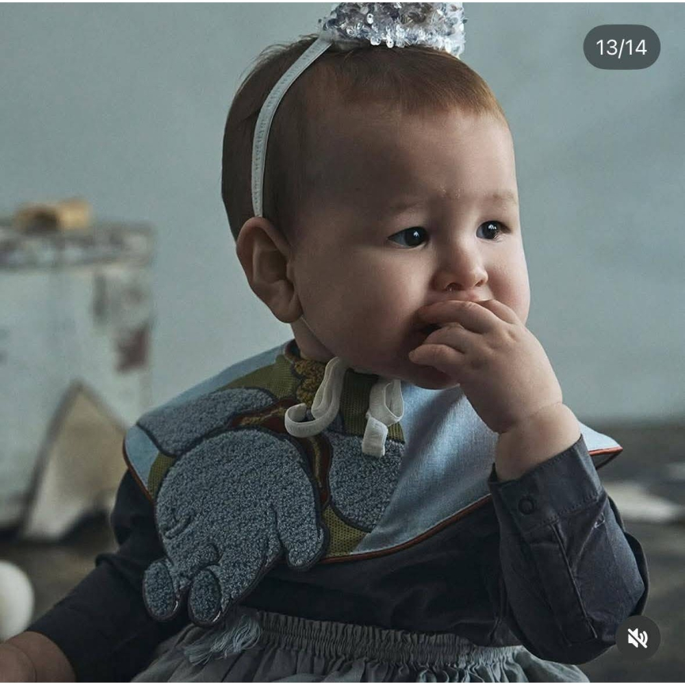 迪士尼明星人物造型圓領口水巾-細節圖5