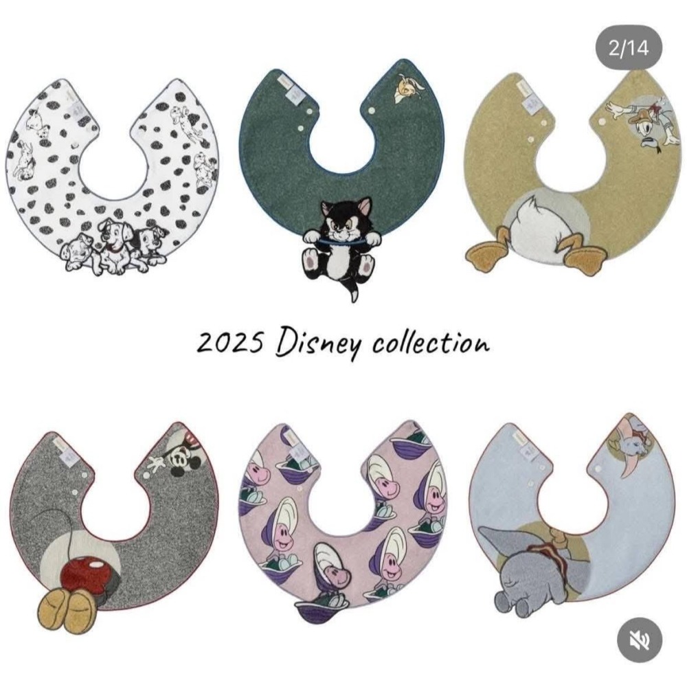 迪士尼明星人物造型圓領口水巾-細節圖2