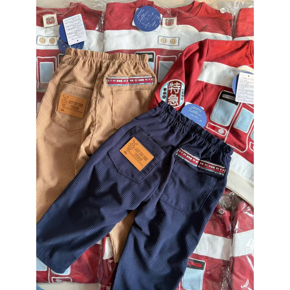 列車系列燈芯絨條紋長褲/100/110/120-細節圖4