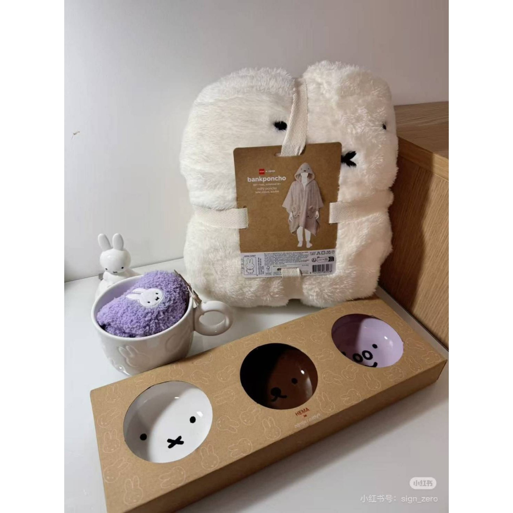 米菲兔連帽浴巾/S/M-細節圖4