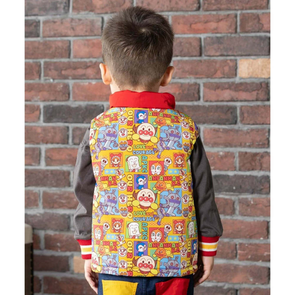 麵包超人雙面穿夾棉背心/90/100/110/120/130-細節圖8