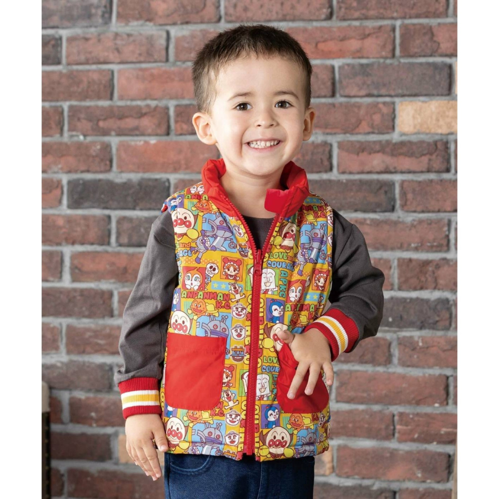 麵包超人雙面穿夾棉背心/90/100/110/120/130-細節圖9