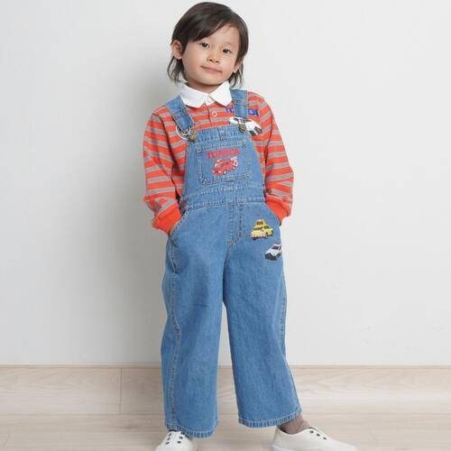 TOMICA多美卡車車牛仔吊帶褲/100/110/120-細節圖2