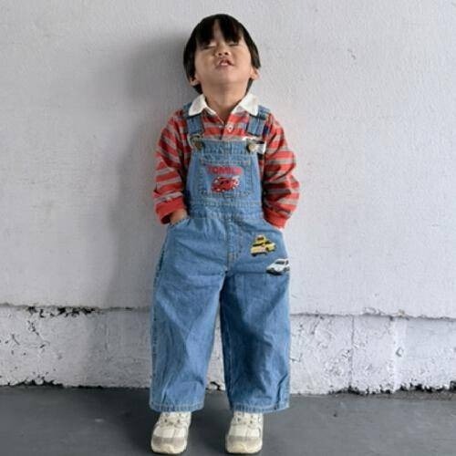 TOMICA多美卡車車牛仔吊帶褲/100/110/120-細節圖6