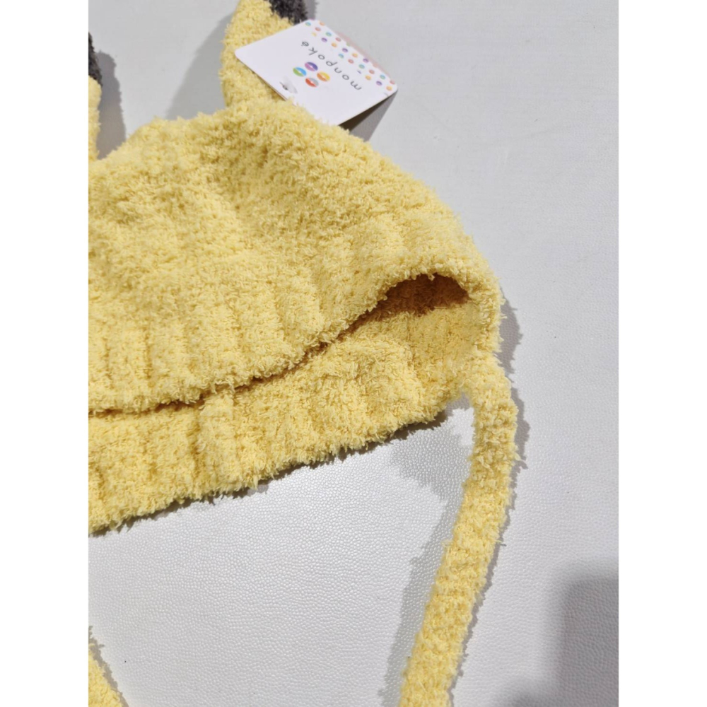 皮卡丘水晶絨毛帽寶寶帽/48-50-細節圖5