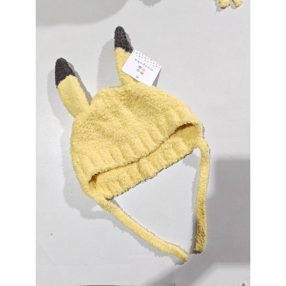 皮卡丘水晶絨毛帽寶寶帽/48-50-細節圖6