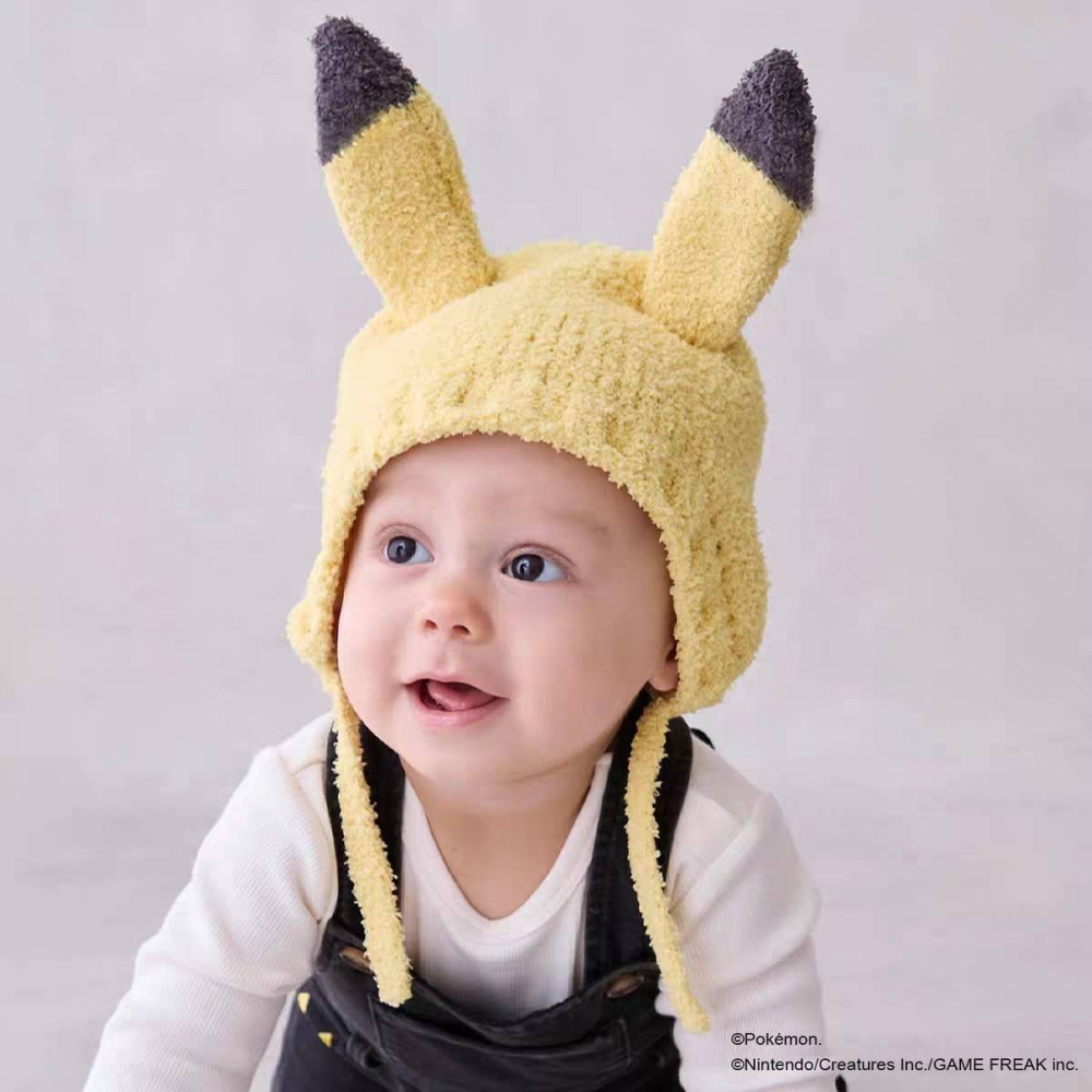 皮卡丘水晶絨毛帽寶寶帽/48-50-細節圖7