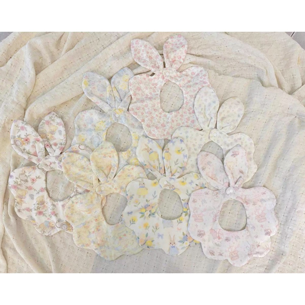 四層紗布手繪風滿印水手領口水巾-細節圖2