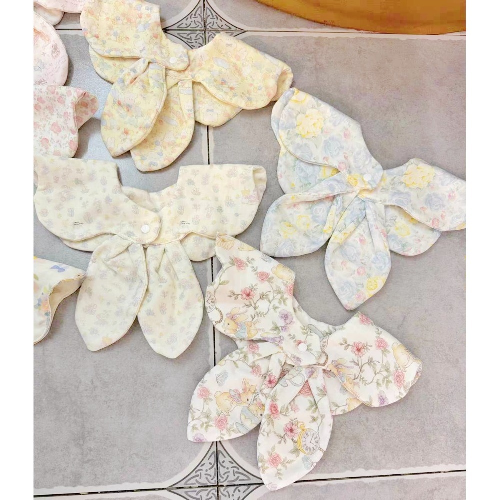 四層紗布手繪風滿印水手領口水巾-細節圖4